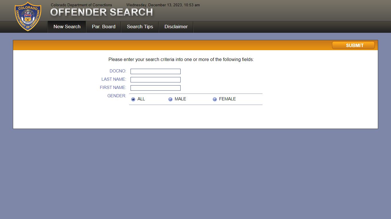CDOC Offender Search - Home | Department of Corrections